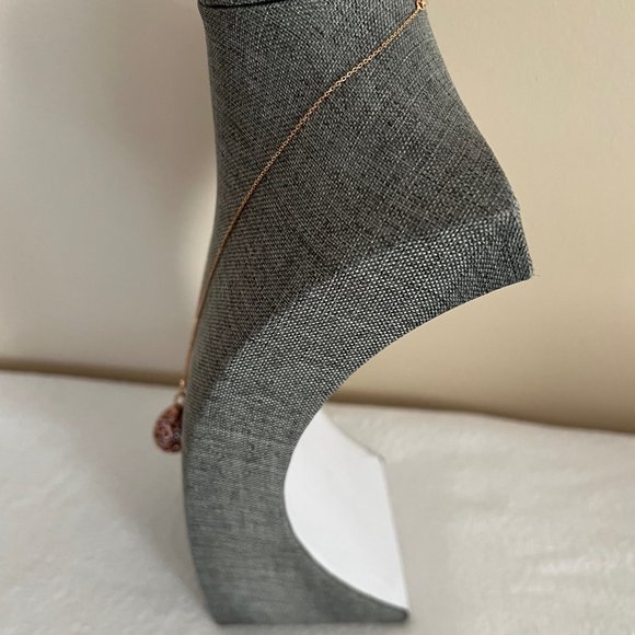 10K Rose Gold Plated Tanzanite, Garnet, and Amethyst Gemstone Necklace - Picture 7 of 8